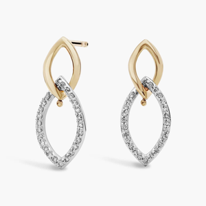 TRENDY ELEGANT 925 SILVER STYLISH PEAR LAB GROWN DIAMOND <b>FINE</b> <b>DANGLE</b> <b>EARRING</b> for WEDDING PARTIES GIFT for WOMEN - Product Image 2