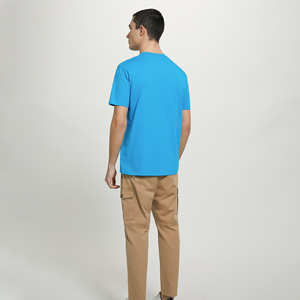 Venta al por mayor hombres nuevos O-cuello gimnasio camisetas personalizadas gran oferta verano al aire libre moda 100% algodón tejido de punto - Product Image 4