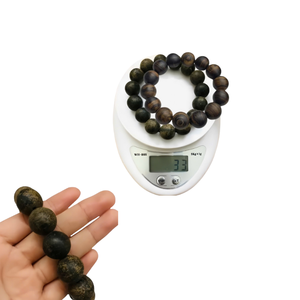 Pulsera de madera de agar de Vietnam, cuentas naturales de 16MM-18MM, protección espiritual, regalo de joyería, estilo budista Unisex, OEM personalizado - Product Image 4