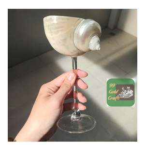 Copa de vino de concha Natural hecha a mano, copa de concha marina decorativa para Celebración de aniversario de boda - Product Image 4