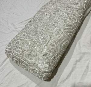 Tissu moderne de tulle georgette en viscose au design personnalisé avec séquence de broderie pour vêtements de mariage disponible au prix de gros - Product Image 4