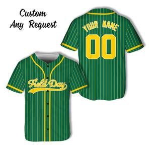 Maillot de baseball personnalisé à rayures sublimées, boutons complets, manches courtes, uniforme d'équipe pour jeunes, chemise de sport personnalisée pour les joueurs - Product Image 5