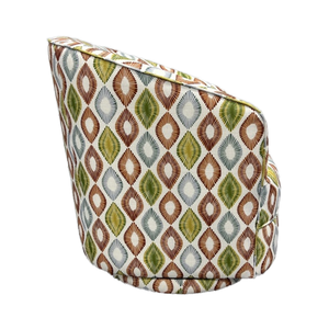 Chaise d'accent de pivot géométrique _ conception vibrante, tapissée au Vietnam - Product Image 3