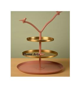 Stainless Steel Hammered 3 <b>Tier</b> <b>Cake</b> <b>Stand</b> Premium Quality Round Shape <b>Cake</b> Dessert <b>Stand</b> For Home Hotel Use - Product Image 4