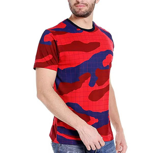 New Arrival All Over Sublimation Printed Camo Design 100% Cotton Fabric Round Neck <b>Collar</b> <b>t</b> <b>Shirt</b> with Low Rate - Product Image 5