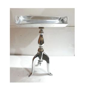 Mesa auxiliar cuadrada de aluminio fundido de alta calidad superventas al por mayor con acabado dorado mesas auxiliares personalizadas - Product Image 6