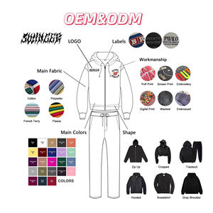 Custom Faded Vintage Jogging Set Zip up Tracksuit Sweat <b>Suit</b> Hoodie and Straight Leg Flared Sweatpants Acid Wash Two Piece Set - Product Image 3