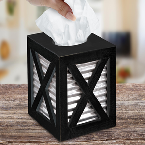 Boîte à mouchoirs en or de luxe avec un motif géométrique festonné, disponible à des prix de gros pour les événements et les hôtels. - Product Image 3