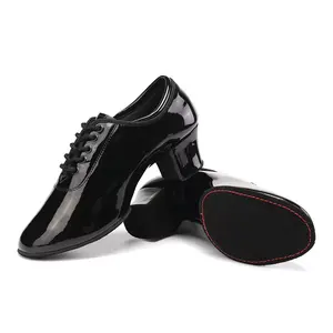 男女PU舞鞋，系带橡胶/麂皮鞋底，现代户外舞鞋男士PU拉丁萨尔萨舞鞋芭蕾舞