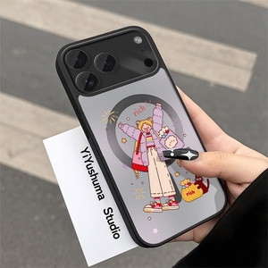 Custodia Magnetica per iPhone 11-17 Pro Max in TPU Morbido con Design Floreale Bianco, Unisex - Product Image 4