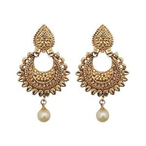 Pendientes colgantes finos Kriaa colgantes de perlas chapados en oro 1309628 - Product Image 1