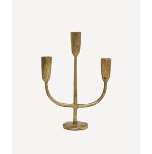 Luxury Gold Metal Candle Holder Trio Stylish <b>Tall</b> Taper Stands for Home Decor Wedding and Festive <b>Table</b> Centerpieces - Product Image 1