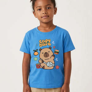 T-shirt en coton pour enfant avec motif Capybara original - Product Image 2