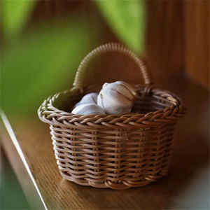 Cesta de almacenamiento de bambú de alta calidad, diseño redondo multiusos ecológico con asas para decoración del hogar - Product Image 5