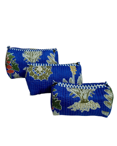 Handmade Eco-Friendly Cotton Quilted for <b>Bag</b> with Zipper Closure | Reusable Water Resistant Durable <b>Travel</b> <b>Organizer</b> Pouch - Product Image 4