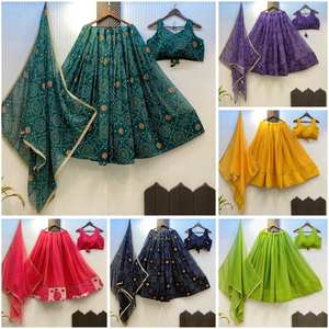 PARA ESTA PRÓXIMA TEMPORADA DE NAVARATRI NUESTRO INVERSOR DE GEORGETTE IMPRESO EXCLUSIVO CASUAL COSTADO COMPLETO LEHENGA CHOLI para - Product Image 6