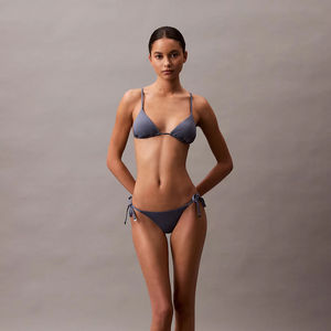 Conjunto de Traje de Baño con Pantalones Estampados Sexys para Mujer, con Lazos Laterales, Secado Rápido, Transpirable, Ropa de Playa de Verano - Product Image 1