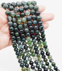 Wholesale Anshul Impex Natural Moss Agate 8mm Premium Round Healing Crystal Beads Pure Gemstones for Jewelry Making Meditation - Product Image 4