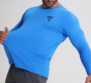 Sweatshirts à demi-fermeture éclair sportifs de haute qualité pour hommes T-shirt à manches longues imprimé de logo personnalisé de grande taille vente en gros de vêtements - Product Image 2