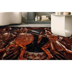 Tapis Spartan Warrior : Tapis antidérapant imprimé en 3D, tapis doux non tissé - Product Image 2