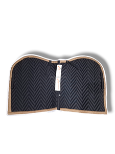 Costa Sports English Equestrian - Sillín de Montar Negro Zigzag de Algodón con Relleno de Espuma para Caballos, Multiusos, con Seguridad para Deportes de Carreras - Product Image 4