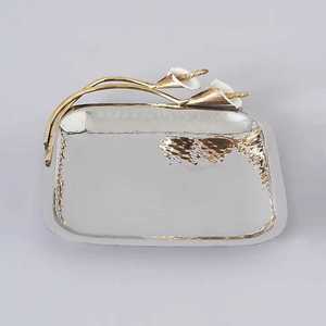 Bandeja de Diseño Art Deco Hecha a Mano en Aluminio para Decoración del Hogar, Multifuncional para Ramadán - Product Image 6