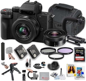 กล้องดิจิตอลมิเรอร์เลสพร้อมเลนส์ 12-32 มม. – วิดีโอ 4K, ดีไซน์กะทัดรัด, ชุดอุปกรณ์พื้นฐาน (สีดำ) - Product Image 3