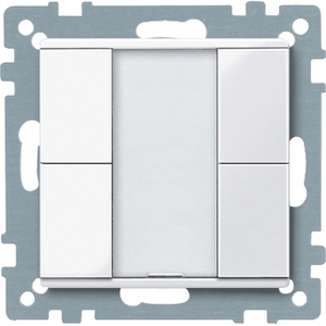 Interruttori a Muro SCHNEIDER ELECTRIC Active White Glossy System M - MTN617225 Pulsante a 2 Vie Plus - Product Image 1