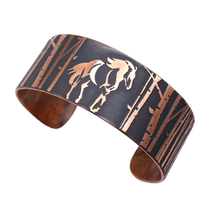March Hawaii Dark Purple Glass <b>Bracelet</b> antique <b>copper</b> cuff 2025 American Flag Rectangle Cuff Christmas Men's Brass Jewelry - Product Image 3