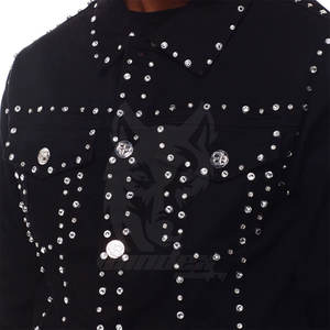 Chaqueta de invierno de manga larga para hombre recién llegada Fabricación de fábrica chaqueta de diamantes de imitación personalizada para hombre al por mayor - Product Image 6