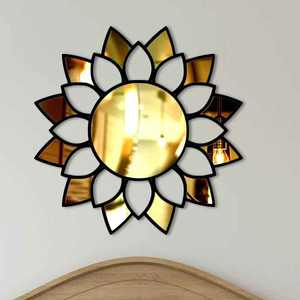 Vente chaude Moderne Métal Mur Miroir Lumière À La Main Fleur Conception Haute Qualité Miroir De L'Inde pour Les Mariages - Product Image 4