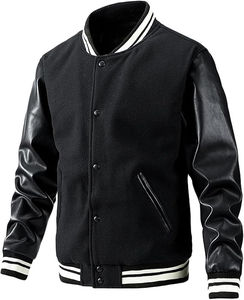 Veste universitaire pour homme OEMODM, veste bomber légère à manches longues, veste en duvet, veste de baseball, manteau d'hiver pour homme - Product Image 1