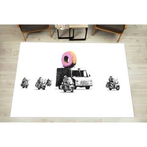 Tapis Donut Police de Banksy - Tapis d'art urbain tendance, tapis fin non tissé - Product Image 2