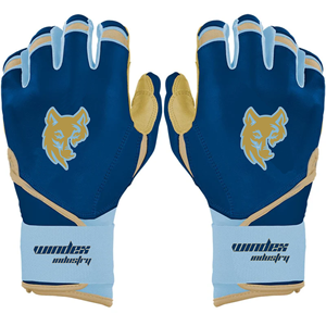 ถุงมือตีเบสบอลโลโก้สั่งทำ OEM ถุงมือตีเบสบอลสำหรับผู้ชาย ฝ่ามือทำจากหนัง - Product Image 1