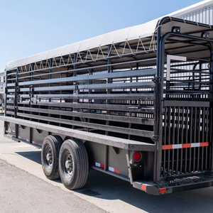 Remorque de transport d'animaux et de bétail de haute qualité de 5, 8, 14, 15 tonnes à 3 essieux avec cadre d'escalade pratique - Product Image 4
