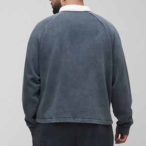 Sweat-shirt professionnel pour homme en coton pur, col demi-zippé décontracté, vêtement respirant à manches longues de luxe, chemise habillée - Product Image 3