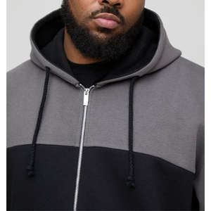 Sudadera con capucha y cremallera de algodón pesado de primera calidad, ropa de calle de gran tamaño con logotipo personalizado, OEM, ODM, directo de fábrica - Product Image 6