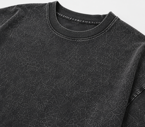 T-shirt homme à manches courtes coupe classique en jersey tricoté polyester/coton lavé, col rond, couleur unie, anti-boulochage, style streetwear - Product Image 2
