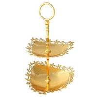 Support de gâteau moderne de haute qualité avec dessus en métal et en verre outil de gâteau de mariage à la mode dans l'emballage de boîte de Style Ins