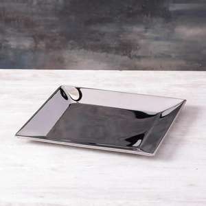 Plateau de service en acier inoxydable hautement poli offrant une élégance intemporelle pour un restaurant raffiné ou une maison de luxe - Product Image 2