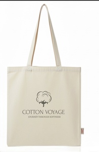 Sacs de courses en coton à longue poignée, légers, réutilisables, en toile, couleur unie, prix bas, à vendre - Product Image 1