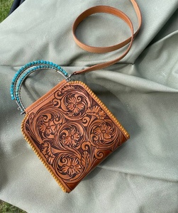 Monedero de Cuero con Diseño Clásico Occidental, Cartera de Cuero, Mini Bolso, Cartera Vintage de Lujo, Cuero Genuino - Product Image 2