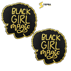 Custom Black Girl Magic Embroidered Iron <b>on</b> <b>Sew</b> <b>on</b> <b>Patch</b> Appliques <b>Patches</b> by TEPRA SPORTS - Product Image 3