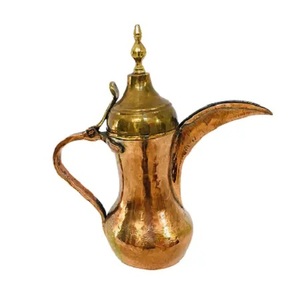 Bouilloire à café de table Dallah arabe décorative de luxe finition or et argent cafetière en métal de qualité supérieure pour la maison, le bureau et les cafés - Product Image 5