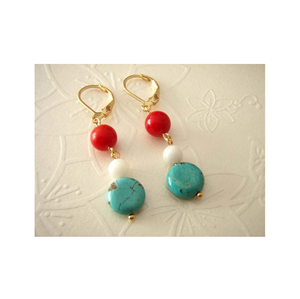 Boucles d'oreilles créoles en forme de perles circulaires accessoires de bijoux en résine pour femmes filles produits de vente chauds haut de gamme - Product Image 2