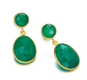 New Arrival Green Onyx Gemstone 925 Sterling Silver Oval Shape Earrings - Product Image 1