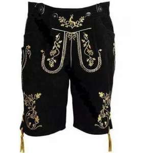 Shemax Trachten <b>Shorts</b> <b>Mens</b> Lederhosen Shaded Grey OEM Custom New Bavarian Oktoberfest Lederhosen - Product Image 2