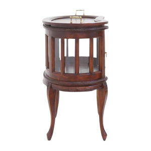 Antique Kidney Coffee Table with Top Tray Wooden Center Table for Interior Design of European Style Living Room Hotel Furniture - Product Image 6