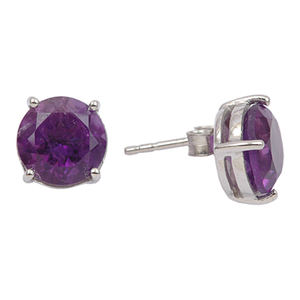 Boucles d'oreilles classiques au design simple, en argent sterling 925, pierre précieuse chalcédoine, boucles d'oreilles à clous, mode, fêtes, cadeau, fabrication de boucles d'oreilles - Product Image 4