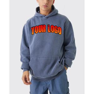 Fabricants de sweats à capuche 100% coton 500 g/m², sweats à capuche amples et carrés, impression sérigraphique de qualité supérieure, molleton lourd, sweats à capuche courts, logo personnalisé - Product Image 5